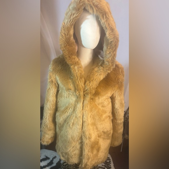 LPA Hooded Faux Fur Coat – Camel | New With Tags | Size Small - Picture 4 of 9